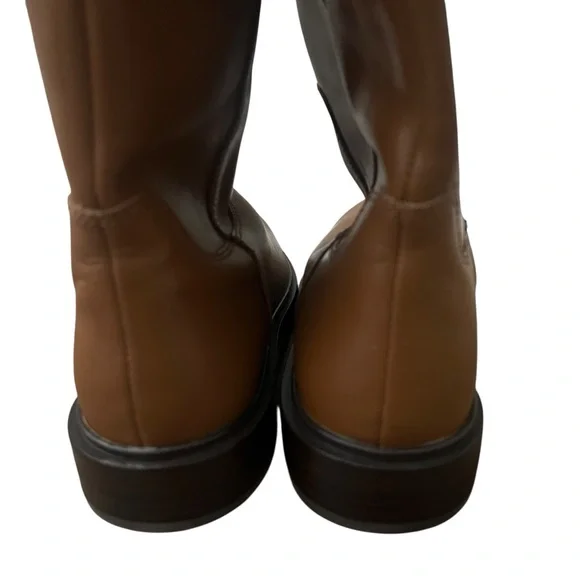 Madewell Drumgold Boot Cognac Sepia Brown Leather Tall Boots US 10 - Picture 8 of 10